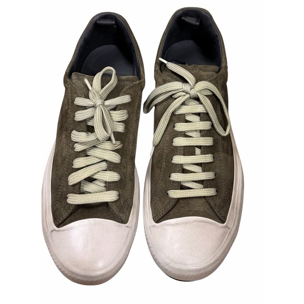 Officine Creative Mes 105 Dusty Kakhi (Dark Green) Leather and Suede Sneakers NW